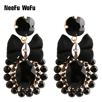 NeeFu WoFu Drop Rhinestone Crystal Tie Big Earring Dangle Zinc alloy Large Long Brinco Printing Ear Accessories Oorbellen 
NeeFu WoFu Drop Rhinestone Crystal Tie Big Earring Dangle Zinc alloy Large Long Brinco Printing Ear Accessories Oorbellen