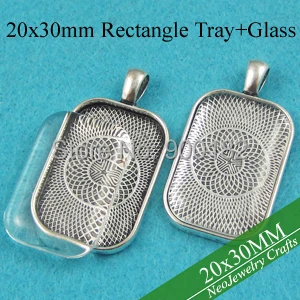 20x30mm Antique Silver Rectangle Pendant Tray, Cabochon Setting, Rectangle Pendant Bezel Tray with Matching Glass Cabochon
20x30mm Antique Silver Rectangle Pendant Tray, Cabochon Setting, Rectangle Pendant Bezel Tray with Matching Glass Cabochon