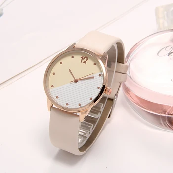 Women Watches Fashion Creative Two-color Dial Ladies Watch Leather Quartz Wristwatch Clock Bayan Kol Saati No Logo Reloj Hombre
Women Watches Fashion Creative Two-color Dial Ladies Watch Leather Quartz Wristwatch Clock Bayan Kol Saati No Logo Reloj Hombre