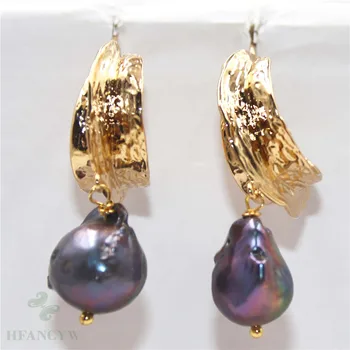 12-15mm Purple Baroque Pearl Earrings Ear Stud AAA Aurora Natural Party Dangle Fashion Jewelry Real Earbob Classic
12-15mm Purple Baroque Pearl Earrings Ear Stud AAA Aurora Natural Party Dangle Fashion Jewelry Real Earbob Classic