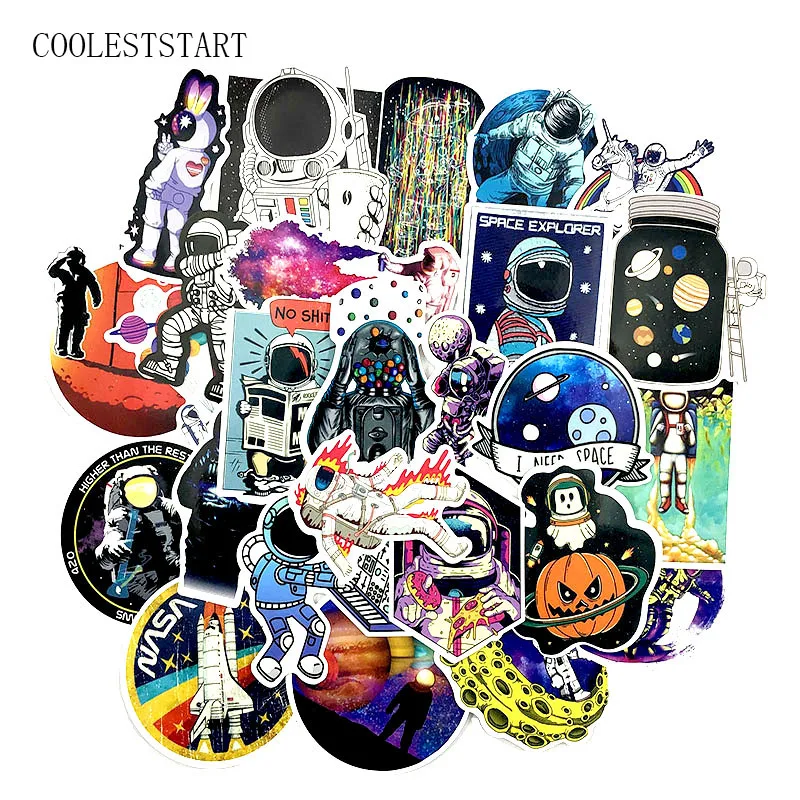 50 Pcs/Set Pao Astronaut's Space Station Graffiti For Guitar Skateboard Refrigerator Portable Notebook Motorcycle PVC Waterproof
50 Pcs/Set Pao Astronaut's Space Station Graffiti For Guitar Skateboard Refrigerator Portable Notebook Motorcycle PVC Waterproof