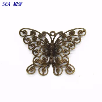SEA MEW 50 PCS 35*27mm Metal Copper 4 Colors Plated Filigree Wraps Butterfly Connectors Charm For Jewelry Making
SEA MEW 50 PCS 35*27mm Metal Copper 4 Colors Plated Filigree Wraps Butterfly Connectors Charm For Jewelry Making
