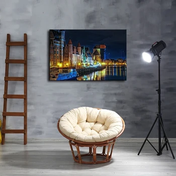 Canvas Painting Wall Art Frame 1 Piece Poland Houses Rivers Gdansk Night Street Lights City Pictures Prints Poster Home Decor
Canvas Painting Wall Art Frame 1 Piece Poland Houses Rivers Gdansk Night Street Lights City Pictures Prints Poster Home Decor