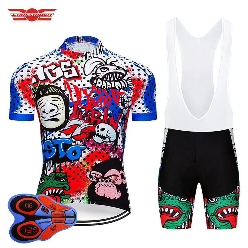

Crossrider 2022 Mens Cycling Jersey 9D Gel Set MTB Mountain Bike Clothing Bicycle Wear Clothes Men's Shorts Maillot Culotte