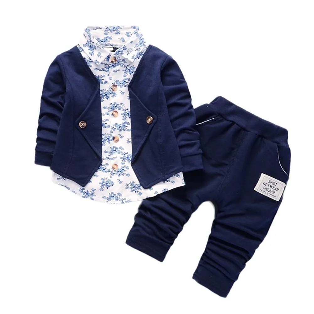 Handsome gentleman floral small suit simple solid color pants suit Boy Clothes Set Formal Party Christening Wedding Bow Suit F4 
Handsome gentleman floral small suit simple solid color pants suit Boy Clothes Set Formal Party Christening Wedding Bow Suit F4