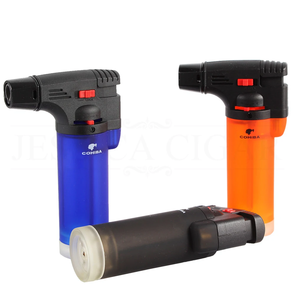 COHIBA Outdoor BBQ Lighter Cigar Torch Lighter Jet Spray Gun Cigarette Lighters Windproof Plastic Butane Gas Lighter For Kitchen
COHIBA Outdoor BBQ Lighter Cigar Torch Lighter Jet Spray Gun Cigarette Lighters Windproof Plastic Butane Gas Lighter For Kitchen