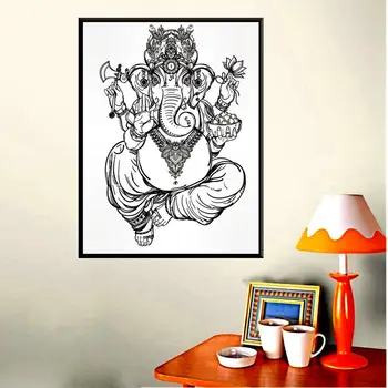 Ganesha Beautiful Elephant God Pencil Draw Printed Best Housewarming Gift Home Decor Wall Art Paintng Canvas for Office Artwork
Ganesha Beautiful Elephant God Pencil Draw Printed Best Housewarming Gift Home Decor Wall Art Paintng Canvas for Office Artwork