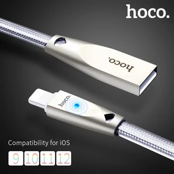 HOCO Оригинальный Cплав Цинка желе трикотажные Зарядный USB Кабель для Apple Lightning в Зарядка Синхронизация Данных для iPhone iPad iPod Зарядный Дата кабе...