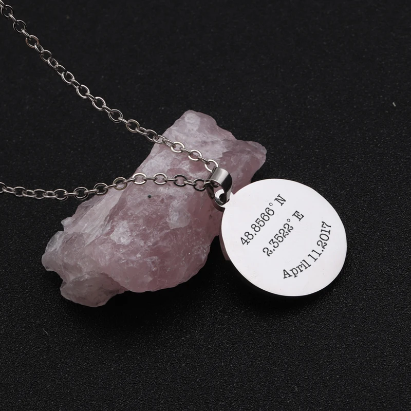 Tag Necklace Customized Date Position Longitude And Latitude Pendant Necklace Mirror Style Engraved Memorial Jewelry Present
Tag Necklace Customized Date Position Longitude And Latitude Pendant Necklace Mirror Style Engraved Memorial Jewelry Present