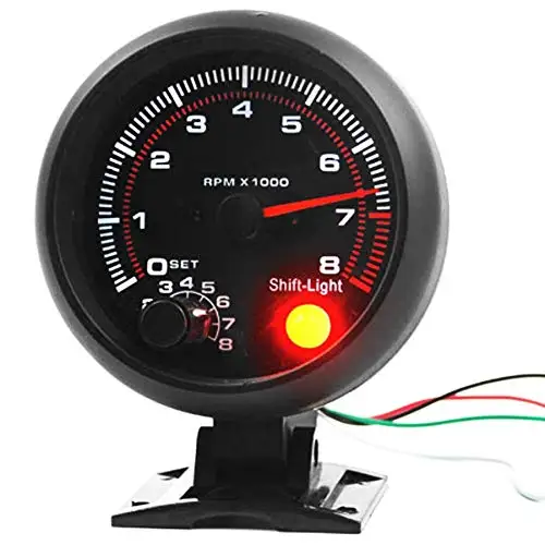 Universal 3.75 inch 12V White LED Backlit Tachometer Gauge with Red Shift Light for Auto Gasoline Car, 0-8000 RPM
Universal 3.75 inch 12V White LED Backlit Tachometer Gauge with Red Shift Light for Auto Gasoline Car, 0-8000 RPM