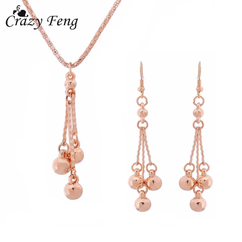 Crazy Feng Women Gold Round Bead Wedding Party Jewelry Set Elegant Tassel Pendant Necklace Drop Earrings African Accessories
Crazy Feng Women Gold Round Bead Wedding Party Jewelry Set Elegant Tassel Pendant Necklace Drop Earrings African Accessories