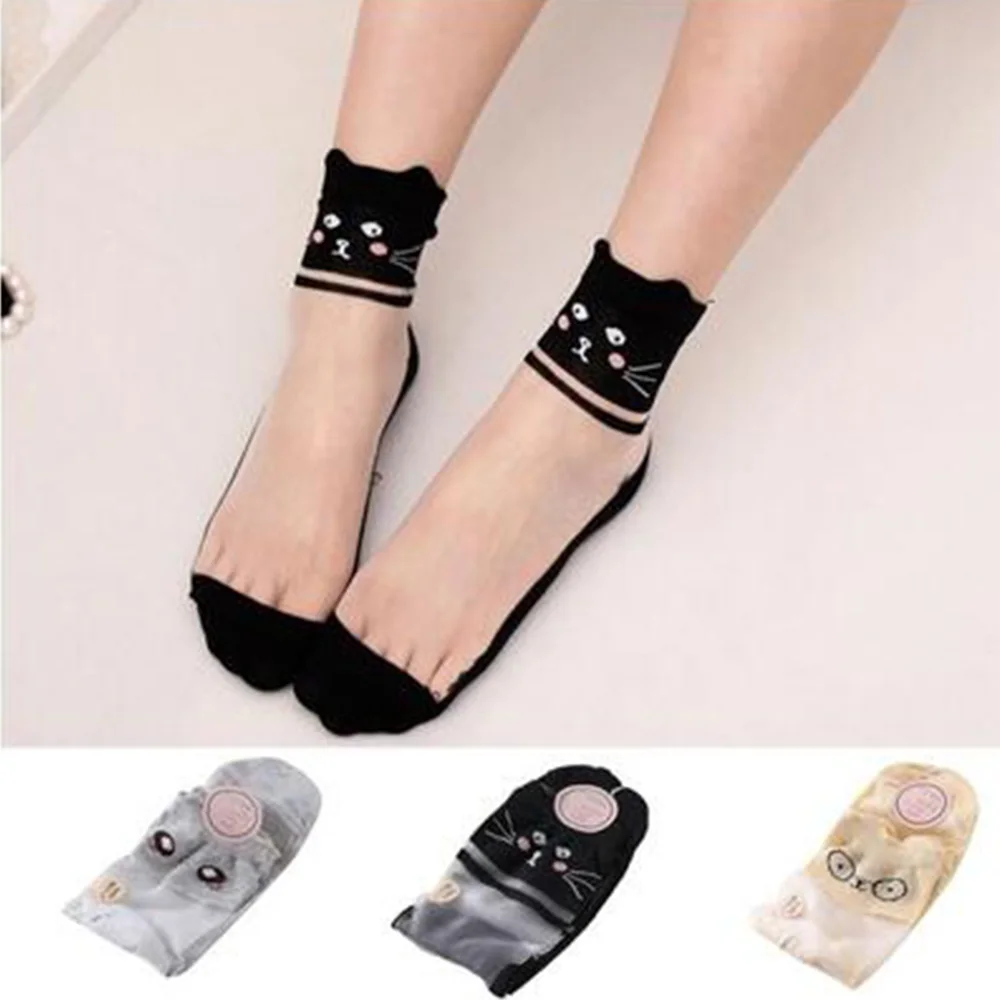 1 pair Women Ankle Socks Summer Cute Cat Ears Transparent Ultra-thin Elastic Silky Short Socks
1 pair Women Ankle Socks Summer Cute Cat Ears Transparent Ultra-thin Elastic Silky Short Socks