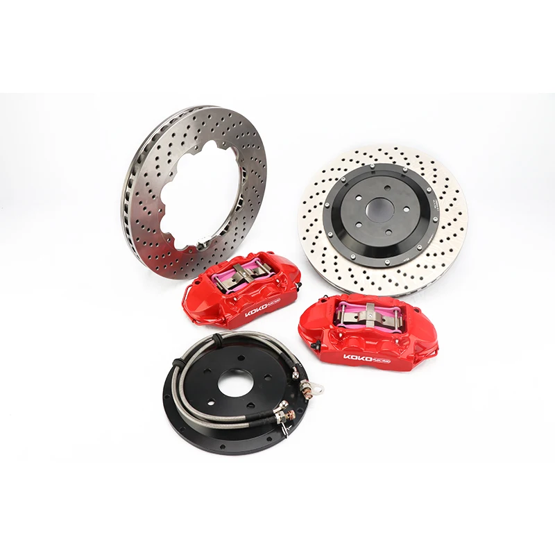 KOKO RAACING GT4 brake system,red breke caliper with 4 pots fit with floating center cap for audi a4 B5 Quattro years 1997r
KOKO RAACING GT4 brake system,red breke caliper with 4 pots fit with floating center cap for audi a4 B5 Quattro years 1997r
