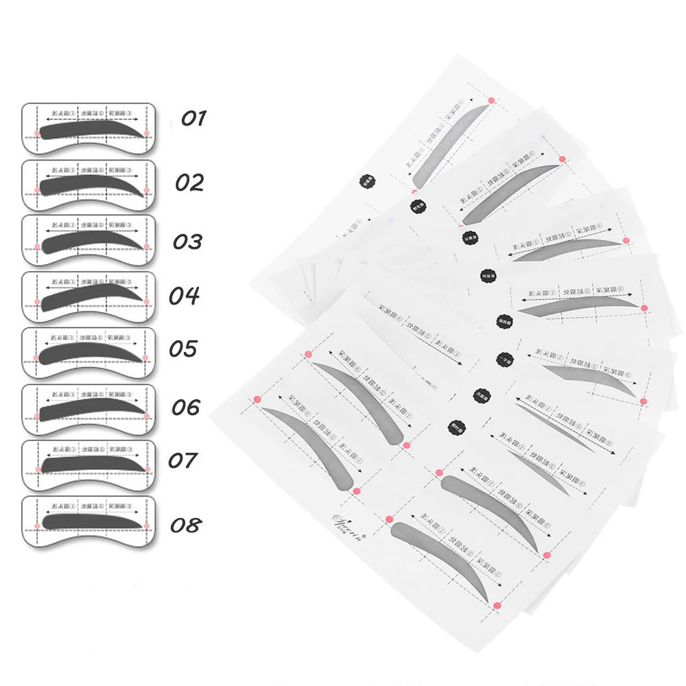 32Pairs/Set Professinal Fashion Eyebrow Template Stickers Eye Brow Eyebrow Stencils Drawing Card Stencil Makeup Tools 8 Types
32Pairs/Set Professinal Fashion Eyebrow Template Stickers Eye Brow Eyebrow Stencils Drawing Card Stencil Makeup Tools 8 Types