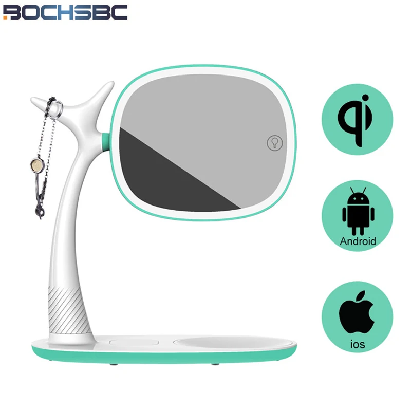BOCHSBC Cosmetic Mirror Table Lamp Wireless Charger Desk Lights for Bedroom Living Room Charger Lamps for Iphone X/8/8Plus
BOCHSBC Cosmetic Mirror Table Lamp Wireless Charger Desk Lights for Bedroom Living Room Charger Lamps for Iphone X/8/8Plus