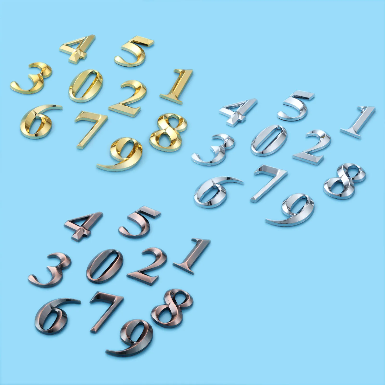 Plastic ABS Sliver House Number Door Address 3D Numeral Plate Plaque Sign Sticker With Self-adhesiv For Gate Room Waterproof
Plastic ABS Sliver House Number Door Address 3D Numeral Plate Plaque Sign Sticker With Self-adhesiv For Gate Room Waterproof