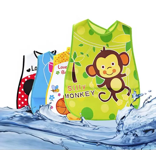 Cute Cartoon EVA Baby Bibs Waterproof Bandana Silicone Children Boys Girls Infants Burp Clothes Feeding Care | Детская одежда и