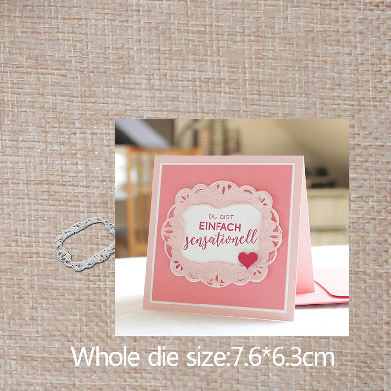 7.6*6.3cm Lace rectangle frame new Metal Cutting Dies for card DIY Scrapbooking stencil Paper Craft Album template Dies
7.6*6.3cm Lace rectangle frame new Metal Cutting Dies for card DIY Scrapbooking stencil Paper Craft Album template Dies