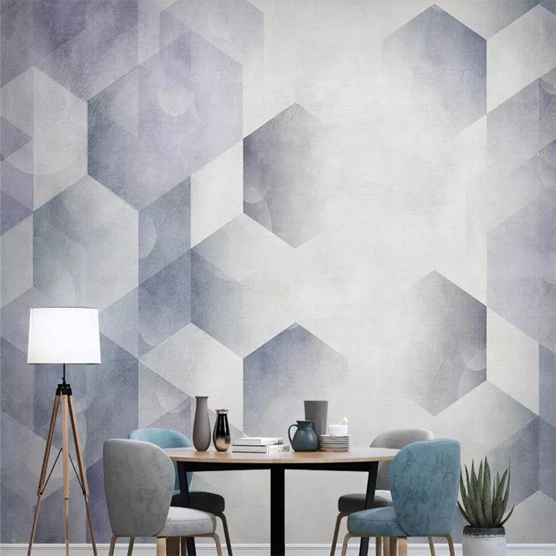 Decorative wallpaper Nordic modern simple style 3D geometry vintage background wall painting
Decorative wallpaper Nordic modern simple style 3D geometry vintage background wall painting