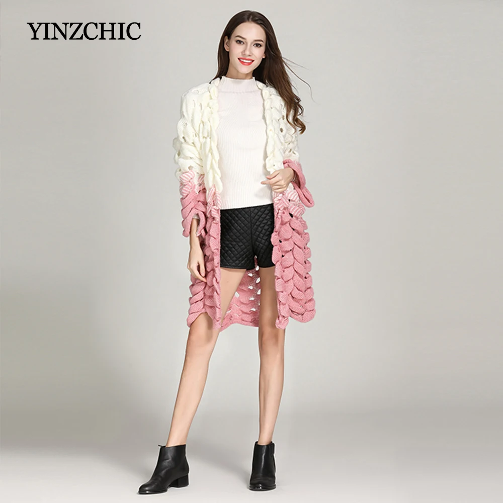Chic Autumn Womans Cardigans Fade Color Fashion Women Knitted Open Stitch Winter Warm Knit Coat Fashion 2018 New Long Sweaters
Chic Autumn Womans Cardigans Fade Color Fashion Women Knitted Open Stitch Winter Warm Knit Coat Fashion 2018 New Long Sweaters