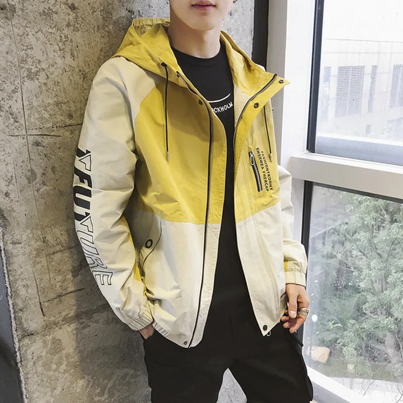 Fashion men hooded jacket Spring autumn thin Casual jacket and coat mens patchwork hip hop Windbreaker New outerwear clothing
Fashion men hooded jacket Spring autumn thin Casual jacket and coat mens patchwork hip hop Windbreaker New outerwear clothing