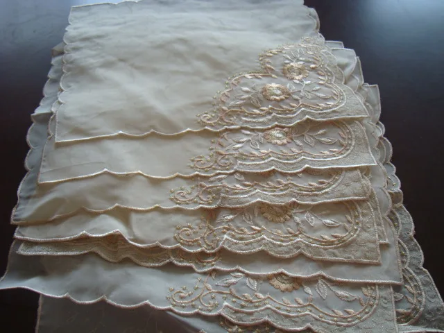 Pack of 10 pcs Transparent Gauze Mesh Embroidered Napkins Decorative Napkin 29 * 29cm Beige/Cream White
Pack of 10 pcs Transparent Gauze Mesh Embroidered Napkins Decorative Napkin 29 * 29cm Beige/Cream White