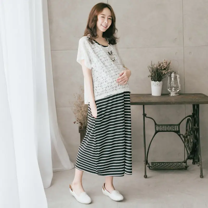 Fashion 2019 Summer Maternity Dresses 2pcs Lace Tops and Striped Dress for Pregnancy Women Korean Breastfeeding Dress Clothes
Fashion 2019 Summer Maternity Dresses 2pcs Lace Tops and Striped Dress for Pregnancy Women Korean Breastfeeding Dress Clothes