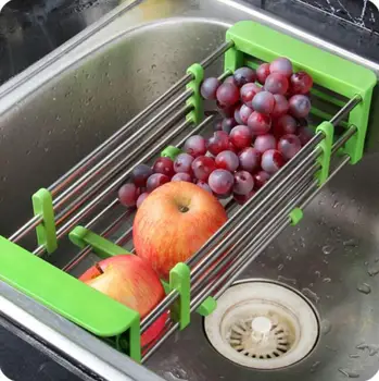 Retractable Stainless Steel Sink Drainer Storage Rack Plate Holder Fruit Shelf Vegetables Basket Rack
Retractable Stainless Steel Sink Drainer Storage Rack Plate Holder Fruit Shelf Vegetables Basket Rack