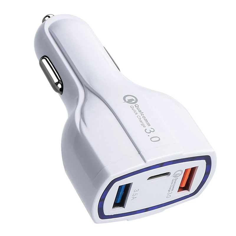QC3.0 Quick Charge Adapter 2 USB Port +Type-C Fast Car Charger 5V/3.5A USB Quick Charge 3.0 Car Charger QC 3.0 Fast Charging
QC3.0 Quick Charge Adapter 2 USB Port +Type-C Fast Car Charger 5V/3.5A USB Quick Charge 3.0 Car Charger QC 3.0 Fast Charging