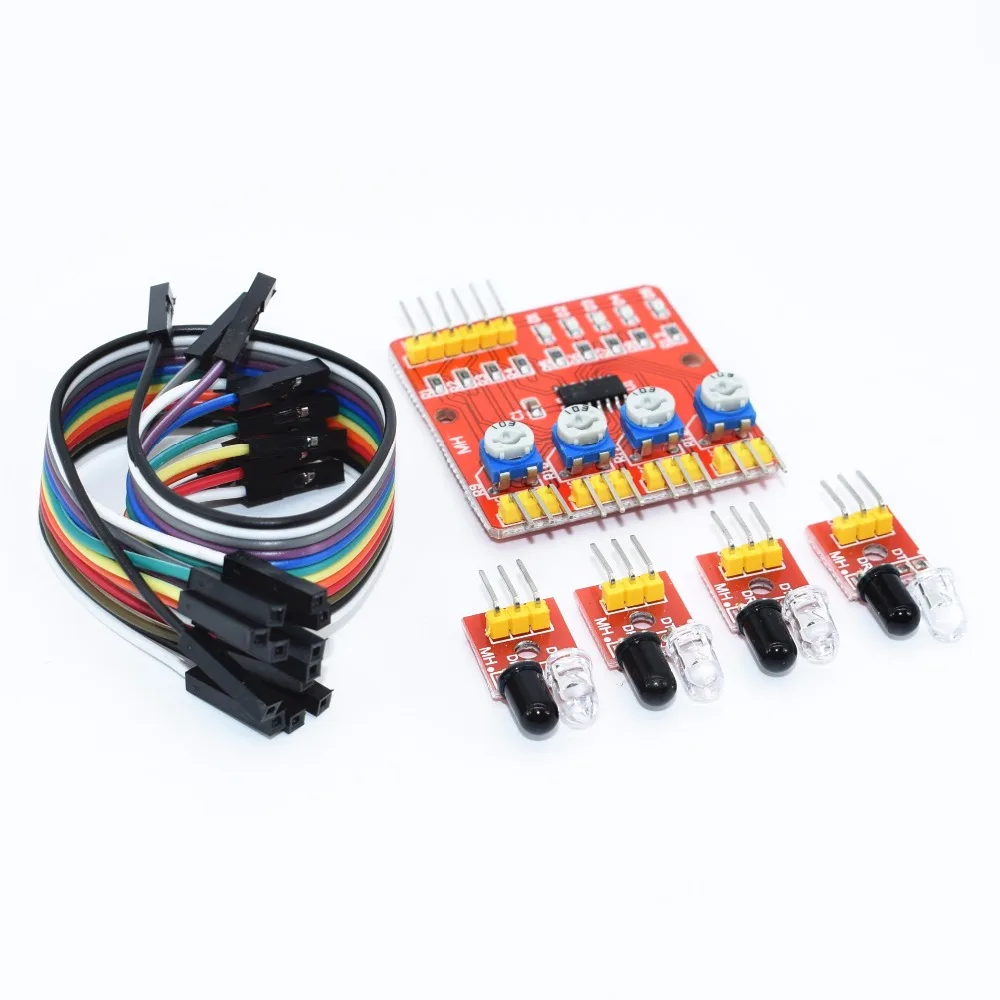 1set 4 Channel Infrared Detector Tracked Photoelectricity Sensor For Smart Car/ Robot
1set 4 Channel Infrared Detector Tracked Photoelectricity Sensor For Smart Car/ Robot