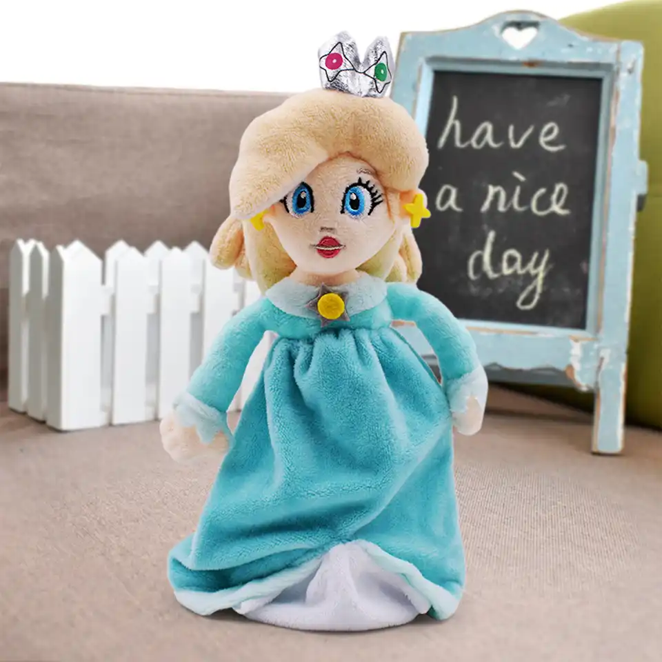 blue princess peach rosalina plush toy with tag soft dolls gift