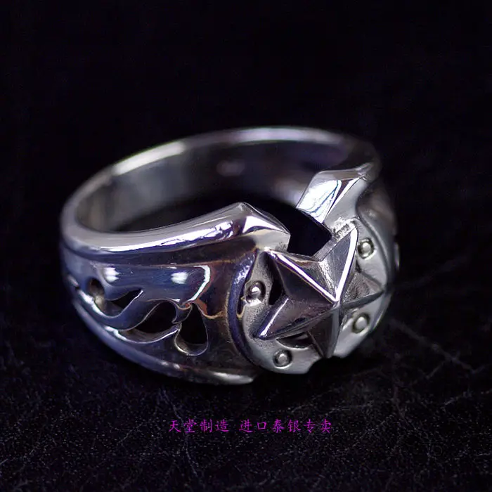 S925 silver ring Thailand import jewelry rings male star horseshoe Thai | Украшения и аксессуары