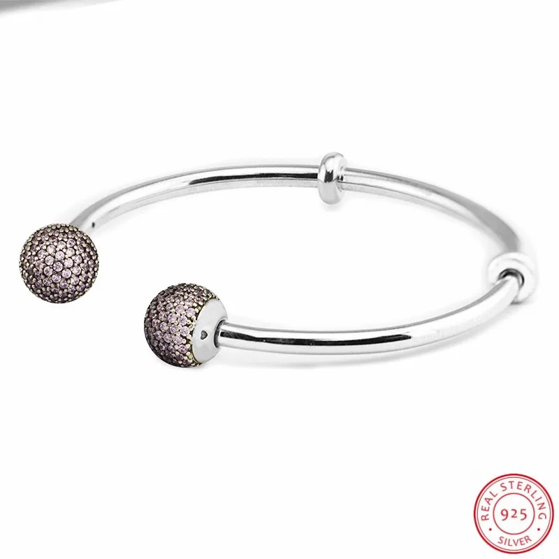 Hand-finished Moments Silver 925 Open Bangles for Women Fine Jewelry with Dazzle Pink CZ Pave End CAPS & Two Stoppers FLB046B
Hand-finished Moments Silver 925 Open Bangles for Women Fine Jewelry with Dazzle Pink CZ Pave End CAPS & Two Stoppers FLB046B