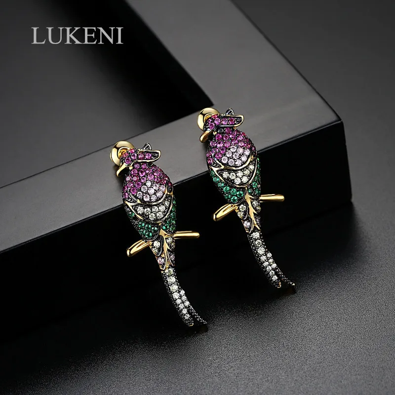 LUKENI New Design Personality Jewelry Multicolor Color Cubic Zircon Seven Color Birds Studs Earrings For Girl To Gift
LUKENI New Design Personality Jewelry Multicolor Color Cubic Zircon Seven Color Birds Studs Earrings For Girl To Gift