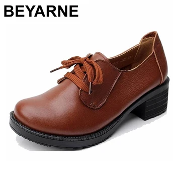 BEYARNE Genuine Leather Platform Women Shoes Comfortable Lace up Spring Autumn Shoes Soft Leather Women Heels Shoes
BEYARNE Genuine Leather Platform Women Shoes Comfortable Lace up Spring Autumn Shoes Soft Leather Women Heels Shoes