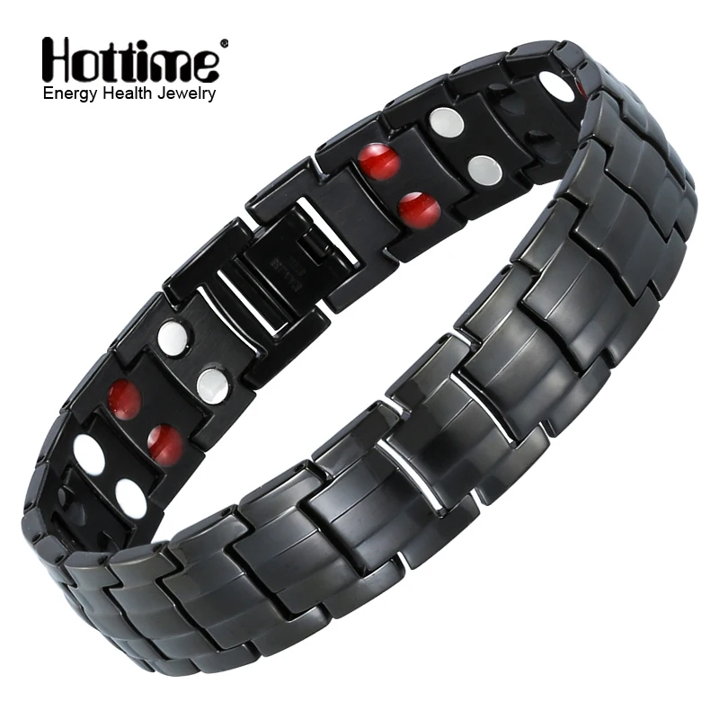 Hottime Double Row Black Gun Plated Men Health Magnetic Bracelet Titanium Steel Bracelets For Man Magnet Energy Armband 10142
Hottime Double Row Black Gun Plated Men Health Magnetic Bracelet Titanium Steel Bracelets For Man Magnet Energy Armband 10142