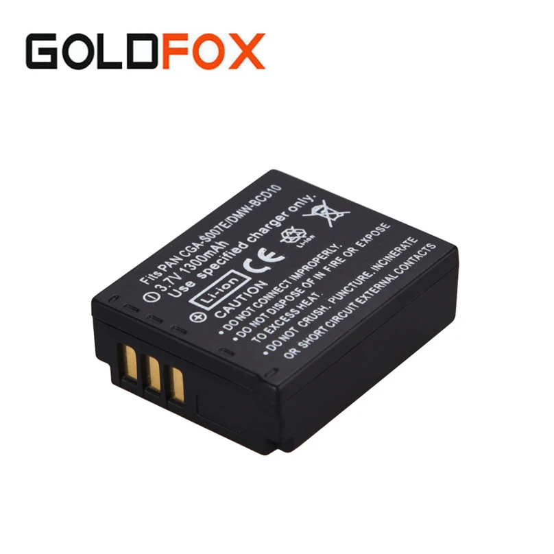 For Panasonic Lumix 1300mAh CGA S007 CGR-S007E Replacement Battery Pack DMC TZ1 TZ2 TZ3 TZ4 TZ5 TZ50 Li ion Batteries Bateria
For Panasonic Lumix 1300mAh CGA S007 CGR-S007E Replacement Battery Pack DMC TZ1 TZ2 TZ3 TZ4 TZ5 TZ50 Li ion Batteries Bateria