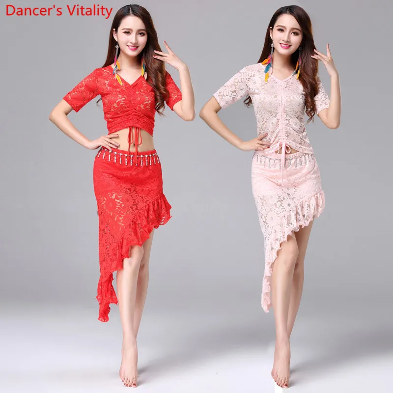 New Fashion Women Short sleeve Belly Dance Costume Lace 2 Piece Set(Top+skirt) Practice Suit Free Shipping
New Fashion Women Short sleeve Belly Dance Costume Lace 2 Piece Set(Top+skirt) Practice Suit Free Shipping