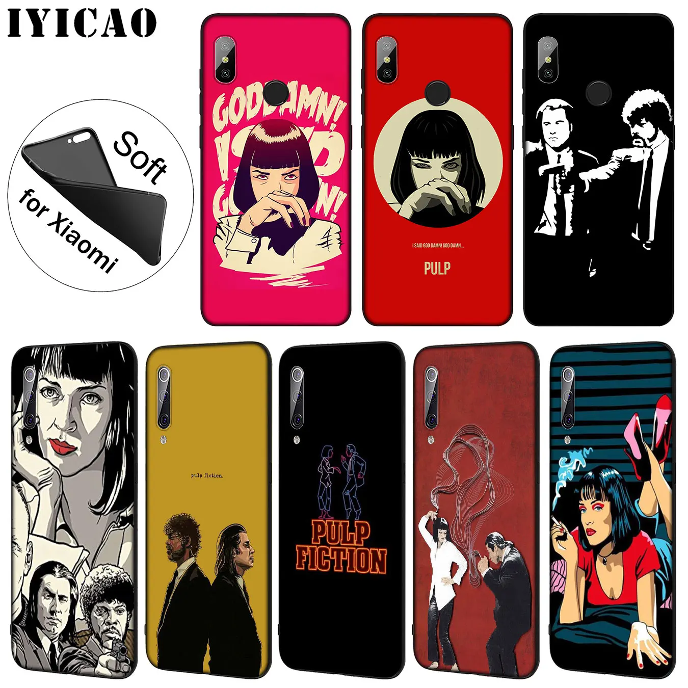 IYICAO Pulp Fiction Movie Poster Leading Soft Phone Case for Xiaomi Mi 9 SE 9T CC9 CC9E 8 A3 Pro A1 A2 Lite pocophone f1 MAX 3
IYICAO Pulp Fiction Movie Poster Leading Soft Phone Case for Xiaomi Mi 9 SE 9T CC9 CC9E 8 A3 Pro A1 A2 Lite pocophone f1 MAX 3