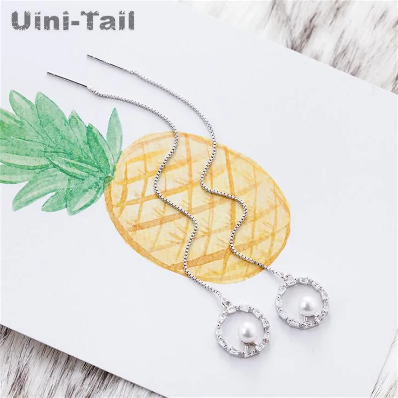 Uini-Tail hot new 925 sterling silver ocean ring ear temperament simple circle earrings fashion natural pearl earrings GN393
Uini-Tail hot new 925 sterling silver ocean ring ear temperament simple circle earrings fashion natural pearl earrings GN393