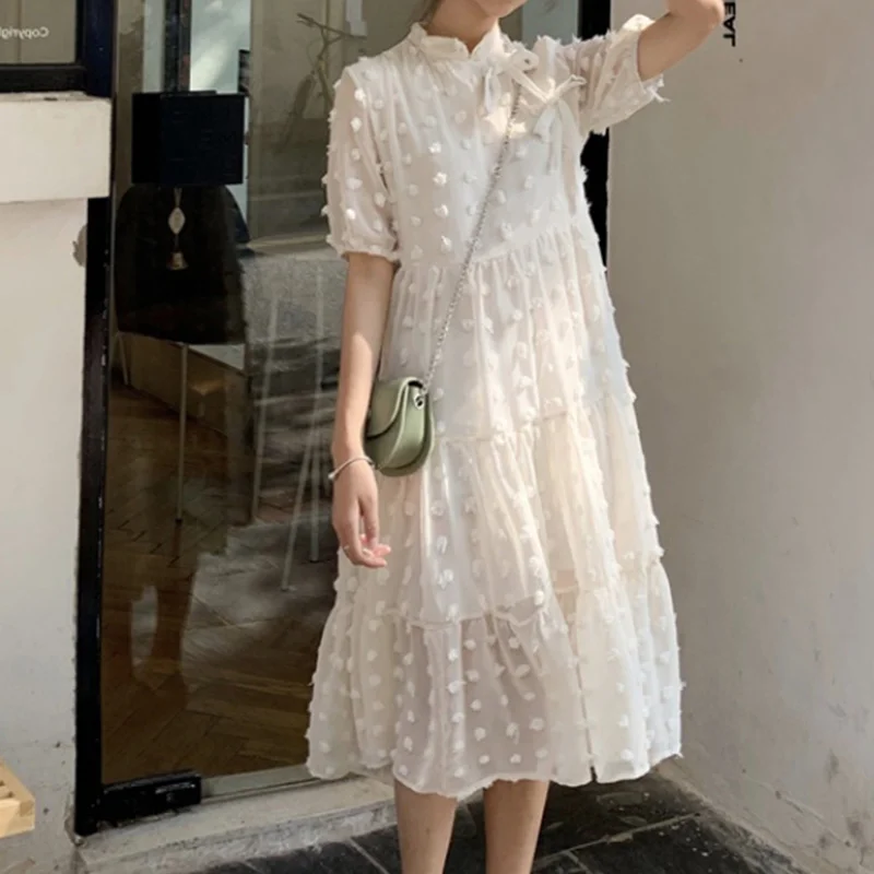 Women's Dotted Short Sleeve Dress Hight Waist Bowtie Ruffles Summer Dresses Ladies 2019 Fashion Vintage Sweet Girls Vestidos
Women's Dotted Short Sleeve Dress Hight Waist Bowtie Ruffles Summer Dresses Ladies 2019 Fashion Vintage Sweet Girls Vestidos