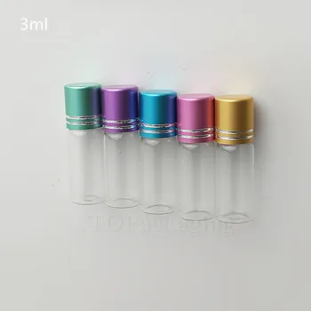 3ML Glass Bottle Empty Cosmetic Perfume Container With Screw Cap and PP Inner Plug Small Sample Vials parfum tube Refillable
3ML Glass Bottle Empty Cosmetic Perfume Container With Screw Cap and PP Inner Plug Small Sample Vials parfum tube Refillable