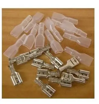 4.8MM plug-in spring terminal block cold Terminal brass with rubber insulation sleeve--DHDZ | Электронные компоненты и