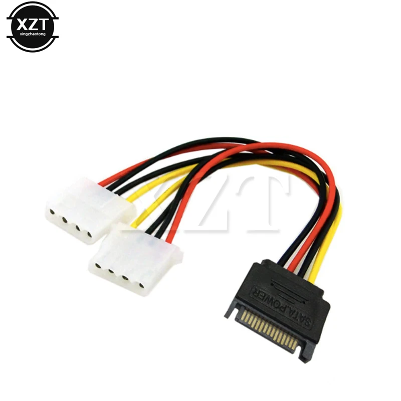 Newest Arrival 15 Pin SATA Male to 4 Pin Molex 2 Female IDE HDD Power Hard Drive Cable Adapter
Newest Arrival 15 Pin SATA Male to 4 Pin Molex 2 Female IDE HDD Power Hard Drive Cable Adapter