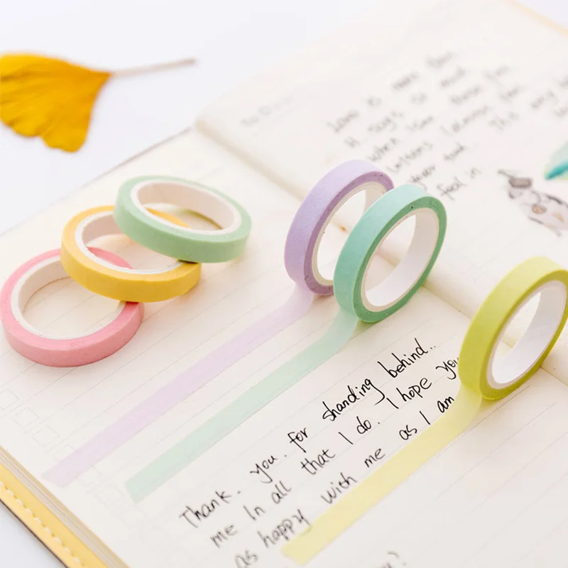 12 color paper washi tape Decoration Lace masking tapes 7mm*5m rainbow colors sticker adhesive Stationery Material escolar F727
12 color paper washi tape Decoration Lace masking tapes 7mm*5m rainbow colors sticker adhesive Stationery Material escolar F727
