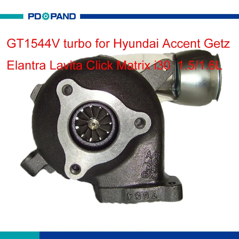 Engine turbo kit GT1544V turbo charger supercharger 28201-2A400 for Hyundai Matrix Getz Elantra Lavita Click Accent i30 1.5/1.6L
Engine turbo kit GT1544V turbo charger supercharger 28201-2A400 for Hyundai Matrix Getz Elantra Lavita Click Accent i30 1.5/1.6L