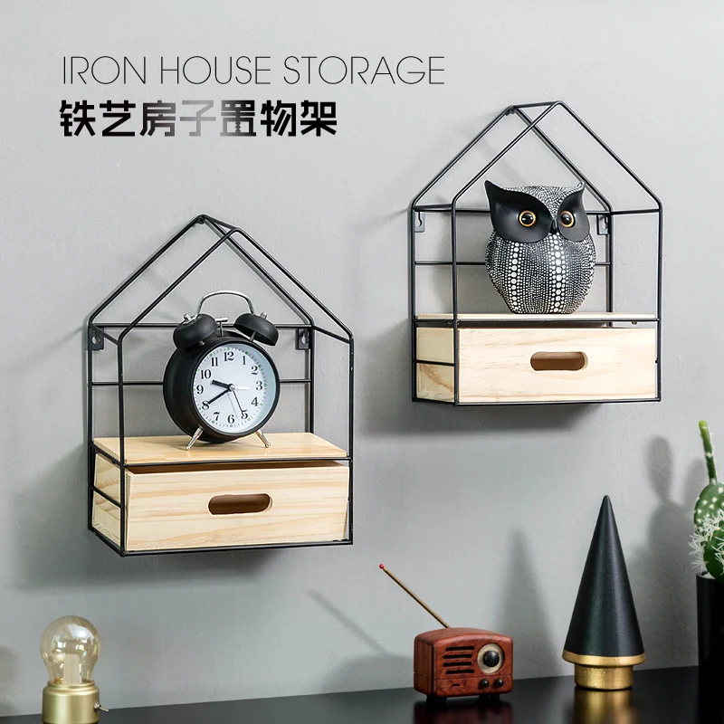Creative personality Nordic wall rack decoration pendant tea cake shop wall storage rack
Creative personality Nordic wall rack decoration pendant tea cake shop wall storage rack