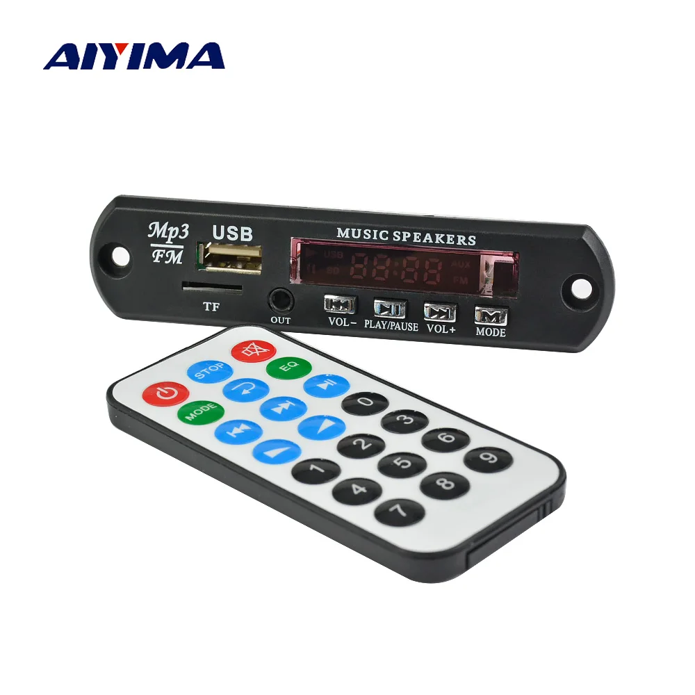 Aiyima 12 в Bluetooth 4 2 аудио MP3 декодер плата DAC APE WMA WAV декодирование USB звуковая карта FM
