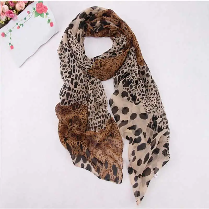 Chiffon Wrap Scarf Women Stole Soft Leopard Print Scarves Summer Fashion Shawl Pashmina Foulard 160cm OL Style
Chiffon Wrap Scarf Women Stole Soft Leopard Print Scarves Summer Fashion Shawl Pashmina Foulard 160cm OL Style