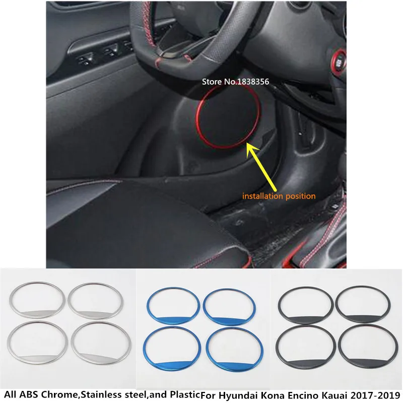 For Hyundai Kona Encino Kauai 2017 2018 2019 car door Styling stick Audio Speak Sound Cover Ring circle lamp trim moulding 4pcs
For Hyundai Kona Encino Kauai 2017 2018 2019 car door Styling stick Audio Speak Sound Cover Ring circle lamp trim moulding 4pcs